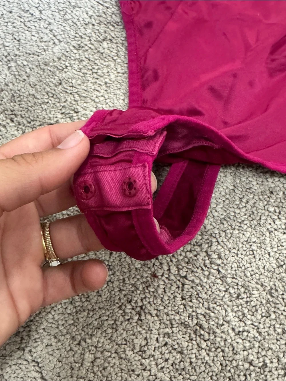 Free People Deep Magenta Scoop Neck Bodysuit